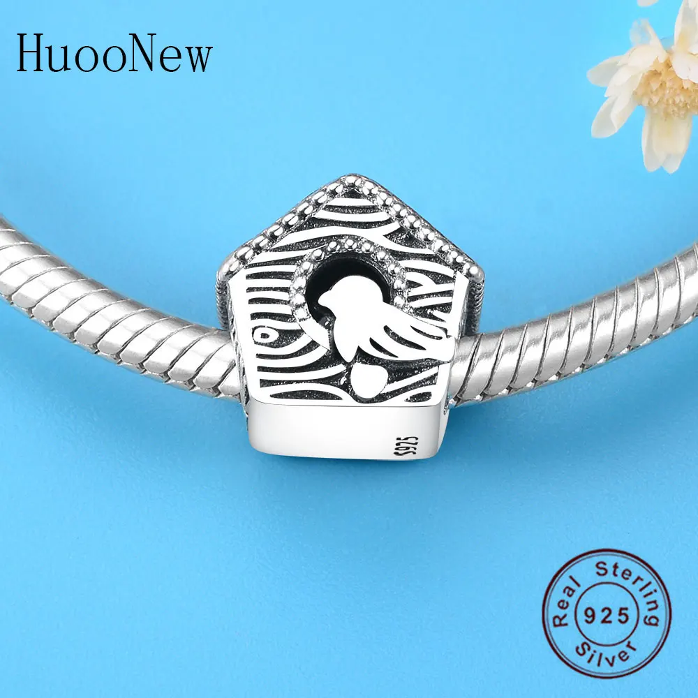 2019 подходящий оригинальный Шарм-браслет птица дом бусины подвески серебряные