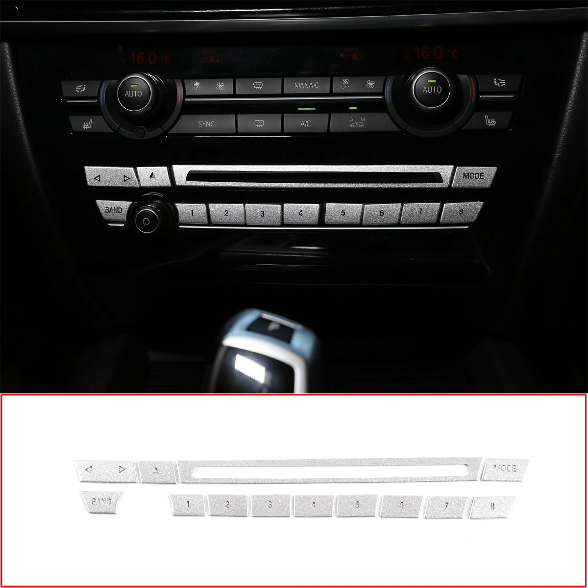 

Для 2015-2018 BMW X5X6 F15 F16 центральное управление CD быстрая цифровая декоративная наклейка из нержавеющей стали модификация интерьера