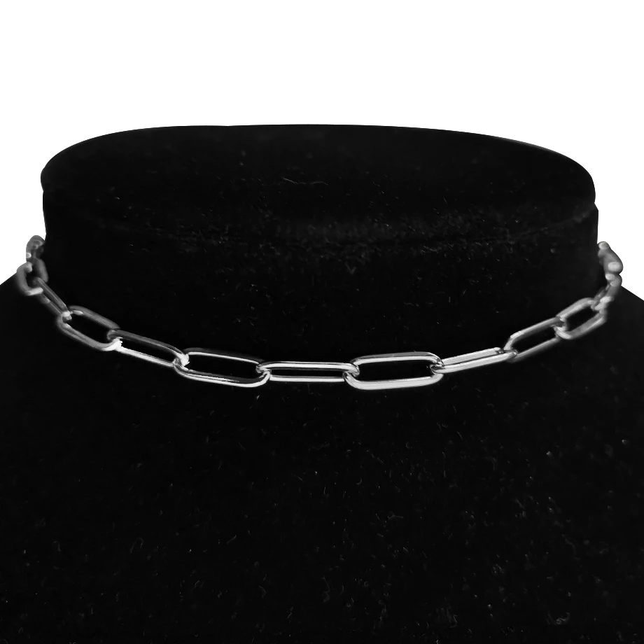 Купи 35+5cm Clavicle Chain Choker Necklaces For Women Punk Hip Hop Stainless Steel Neck Chains Fashion Female Jewelry Wedding Gift за 176 рублей в магазине AliExpress