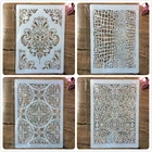 4 шт. А4 29*21 см Мандала тотемная Текстура DIY Многослойные трафареты раскраска для скрапбукинга тиснильный альбом декоративный шаблон