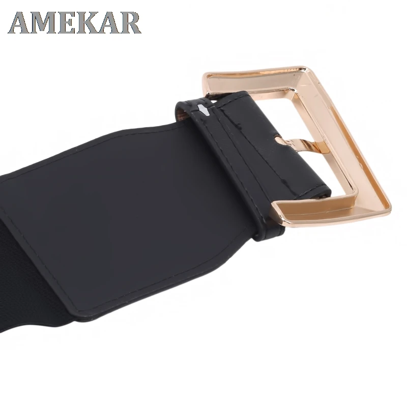 

Fashion Corset Belt Plus Size Belts For Women Waist Elastic Cummerbund Black Wide Stretch Ceinture Femme Big Dress Belt 2021