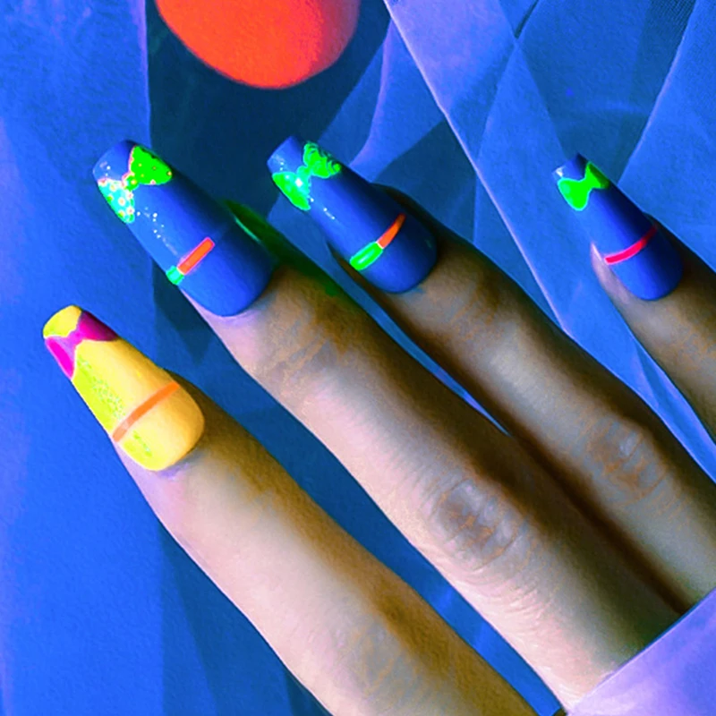 3D Luminous Butterfly Flame Star Moon Stickers For Nails Art Decorations Glitter Nail Stickers Manicure Glow Dark Halloween