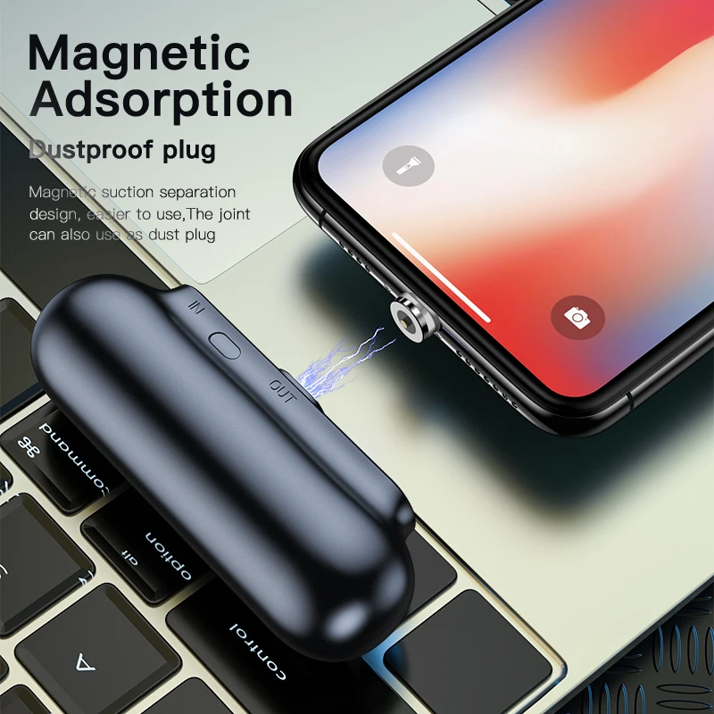 

Magnetic Power Bank 2600mAh Mini Magnet Charger PoverBank For iPhone12 Emergency Portable External Battery PowerBank