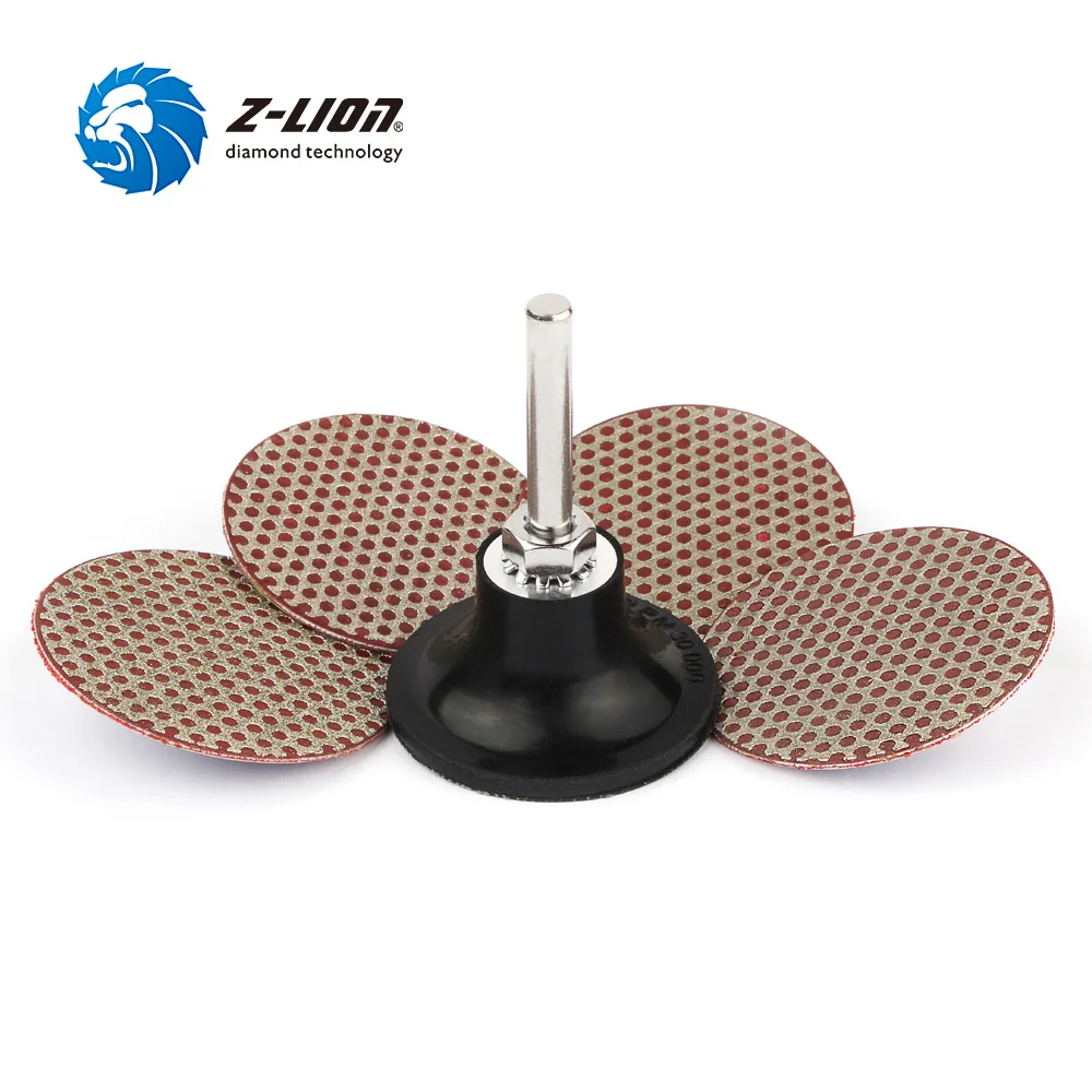 

Z-LION 2" Diamond Roloc Polishing Disc With Roll Lock Adapter 50mm Glass Granite Gemstone Jewelry Sanding Pads Wet Use Grinding