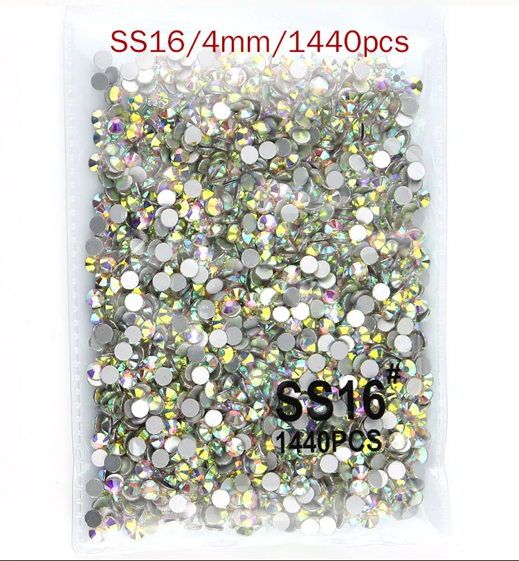 Большие размеры цветные стразы AB без горячей фиксации клей для блестящего стекла