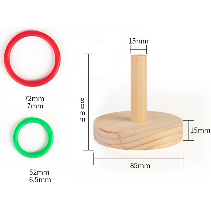 

Pet Parrot Bird Ring Toy Solid Wood Puzzle Bird Supplies Parrot Intelligence Development Training Anti-Boring Toy Bird Supplies