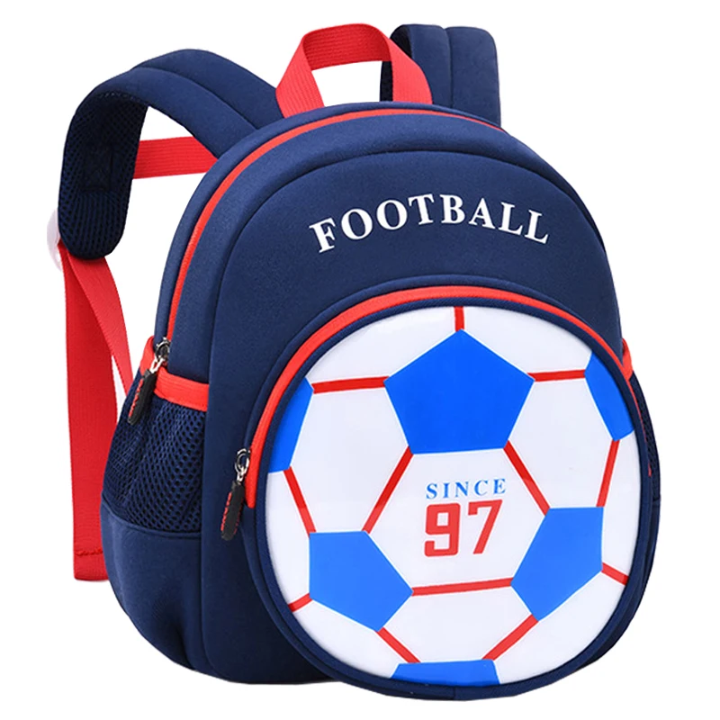 Children's Backpack In Kindergarten Cute Children School Bags for Kids Boys Football Print Waterproof Knapsack Small Backpack