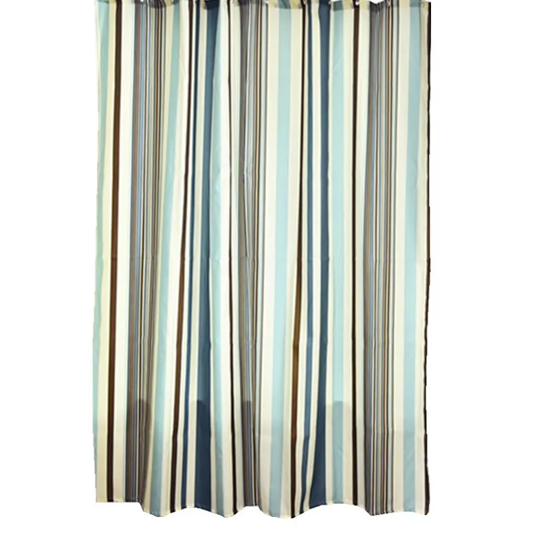 

Striped Shower Curtain Waterproof and Mildew-proof Thick Polyester Shower Curtain Environmental Bathroom Door Curtains