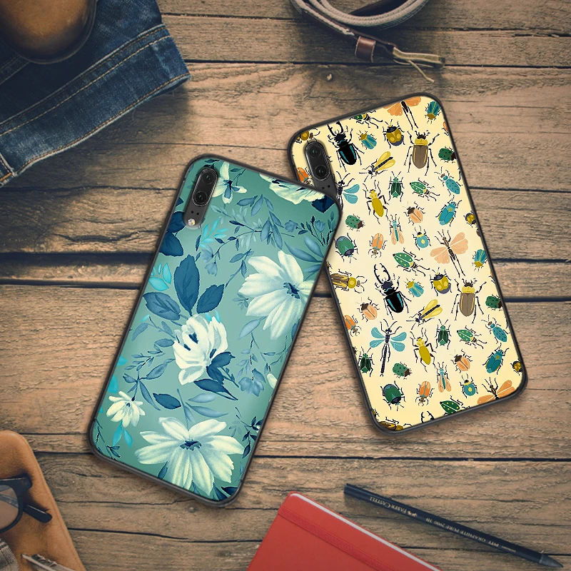 Узор фруктовое ассорти Мягкий силикон для huawei P30 Lite Pro P Smart 2016 2019 P8 P9 P10 P20 TPU |