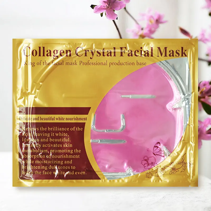 1Pcs 24K Gold Collagen Face Mask Crystal Facial Masks Moisturizing whitening Anti-aging Skin Care Korean Cosmetics | Красота и