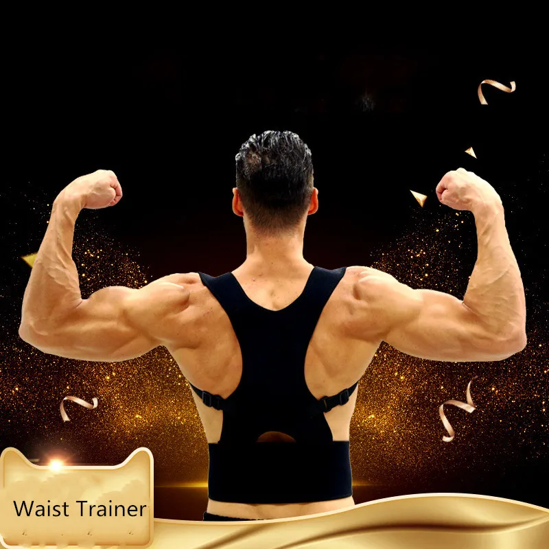 Для мужчин и женщин Регулируемый Корректор осанки бандаж поддержка спины