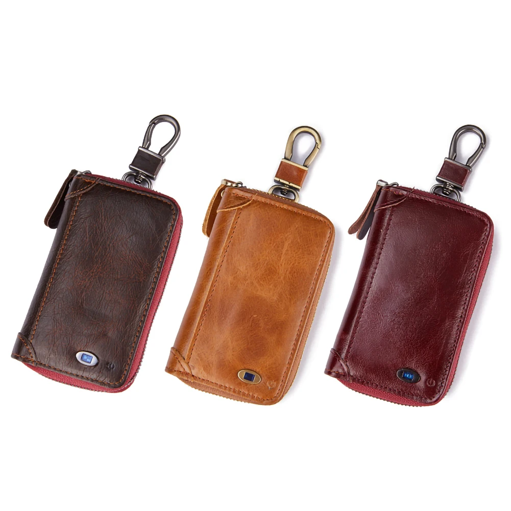 

Smart Anti-Lost Car Key Wallet Genuine Leather Key Wallets Men & Women Car Key Bag Multi Function Key Case Fashion Housekeeper