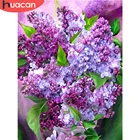 HUACAN DIY Алмазная вышивка цветок с домашним украшением вышивка крестом фиолетовая сиреневая Алмазная мозаика