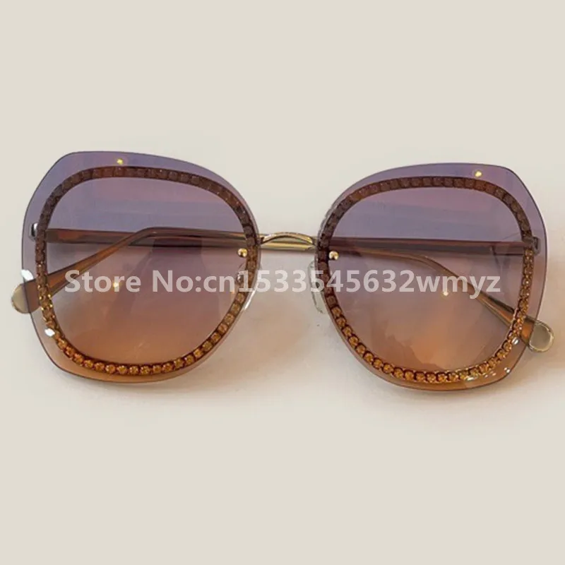 

Fashion Square Sunglasses 2021 Women Brand Design Oversized Mirror Gradient Sun Glasses Ladies UV400 With Box Original Quality