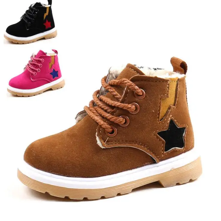 Модная детская повседневная обувь детские ботинки Martin для мальчиков и девочек