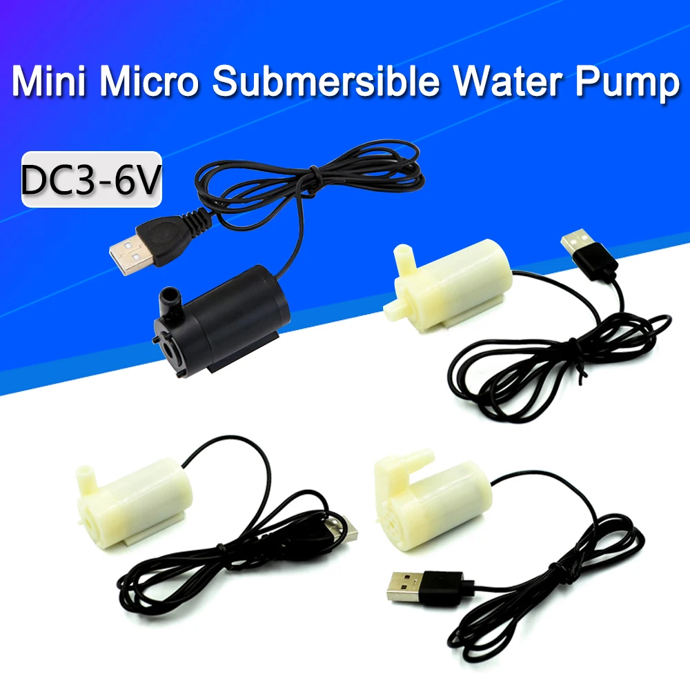 DC3 6V USB малошумный бесщеточный моторный насос 120 л/ч Погружной водяной мини для