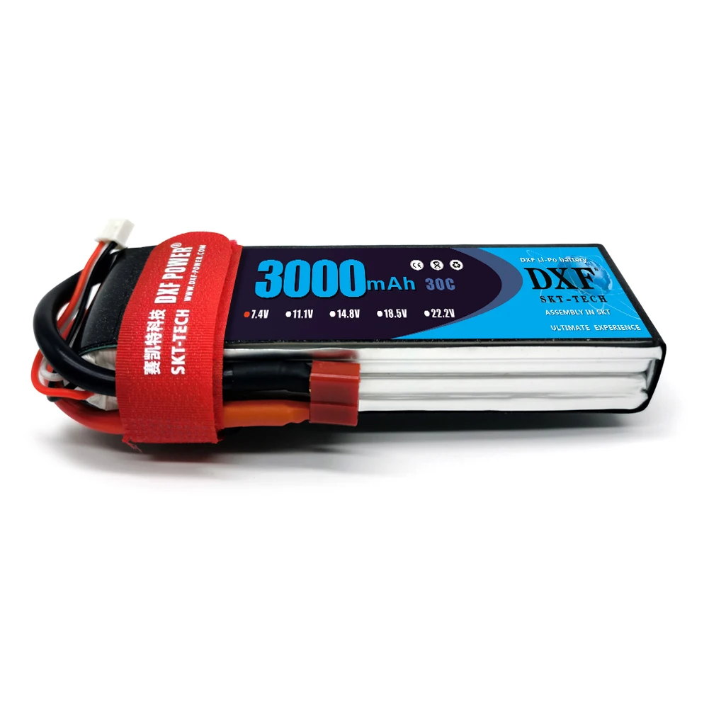 Литий-полимерный аккумулятор DXF 3000 мАч 7 4 В 30C-60C 2S XT60/DEANS/XT90/EC5 для AKKU дрона FPV