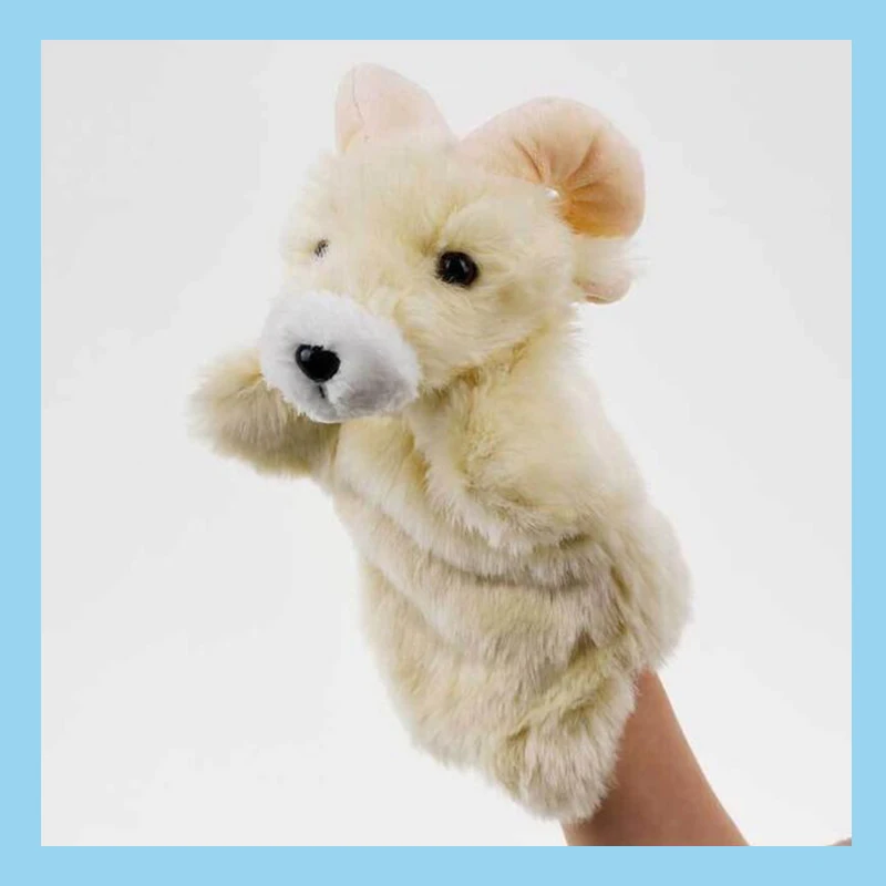 

Кукла в виде козы, маленького животного, подвесная игрушка для кровати, овечка, ручная марионетка, высокое качество, безопасные милые детски...