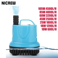 nicrew 101825456085105w submersible water pump 220v aquarium filter fish pond tank spout marin temperature control clean