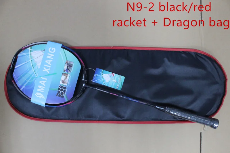 N9-2 ракетки для бадминтона nano carbon высокое качество N9II ракетка для бадминтона - Цвет: N9-2 red Dragon bag