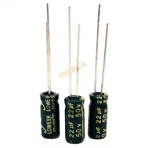 Алюминиевый электролитический конденсатор 50 в 22 мкФ 5*11 22 мкФ 50 в 20%