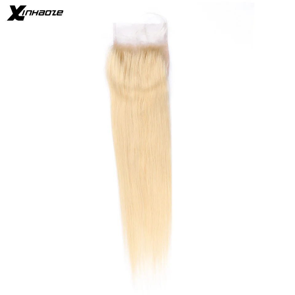 Blonde Bundles With Closure Brazilian Remy Straight Human Hair 613 Free Shipping | Шиньоны и парики