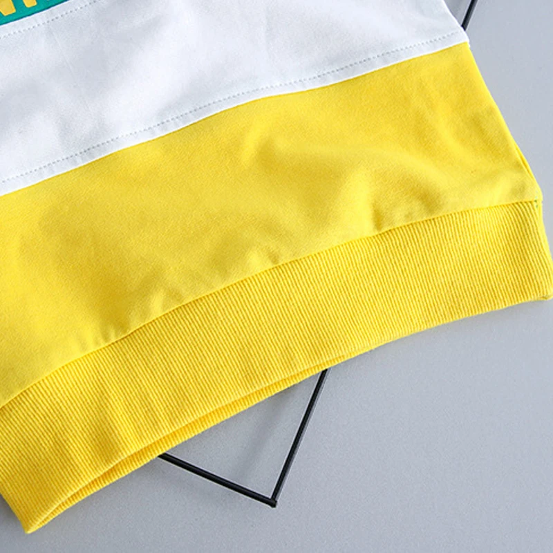 Spring Autumn Baby Boy Girl Set Cotton Toddler Kids Clothes Letter Sport Suit For Infant Splicing Long Sleeve T-Shirt Pants | Детская