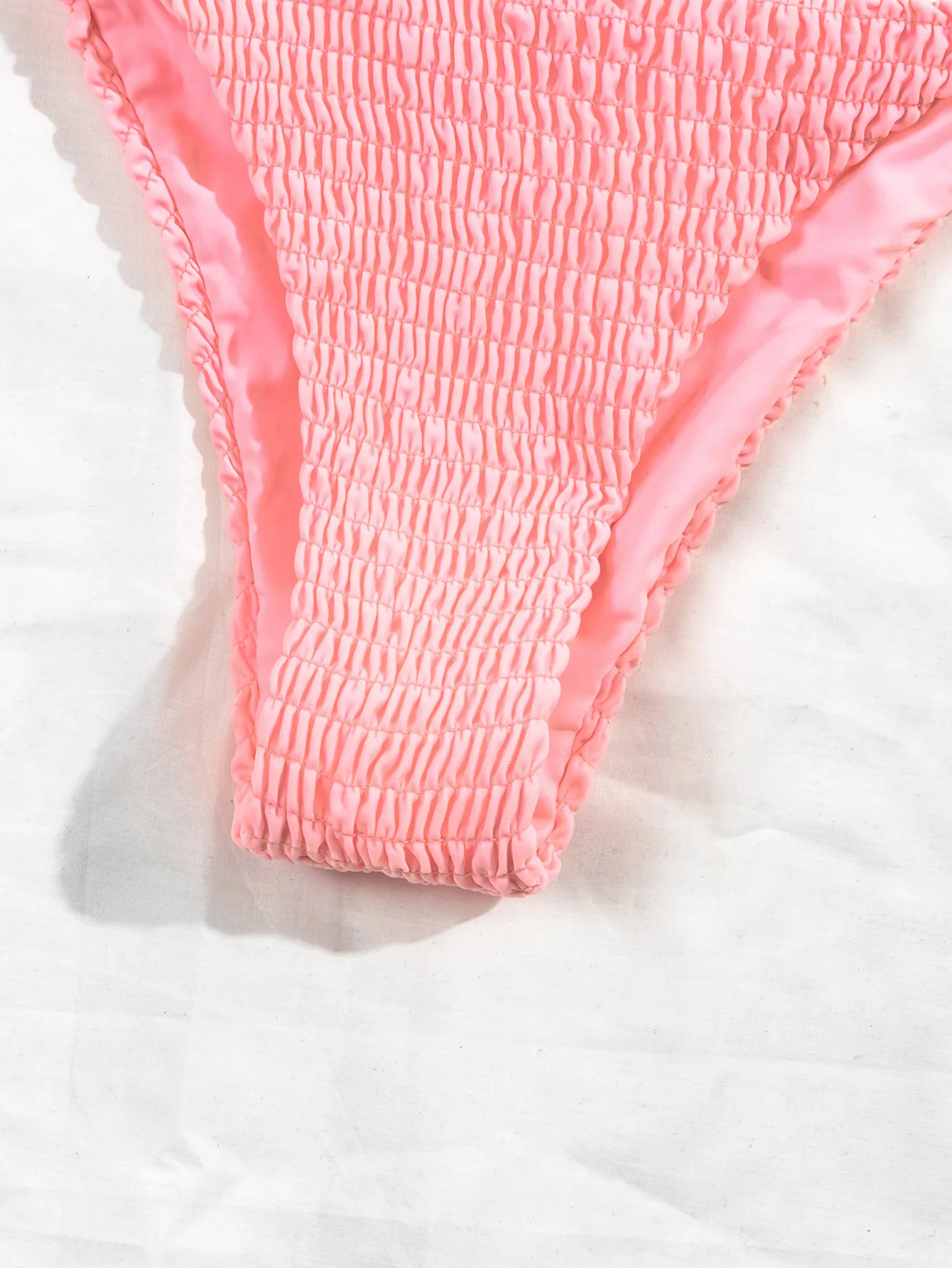 

Hot 2021 Ladies Swimwear Bikini Set Pure Color Special Crafts V-Tight Sexy Swimwear 2 piece sets womens