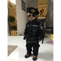 military uniform halloween costumes for boys carnival party special force swat army suit kids girls cop police officer clothing