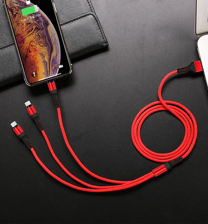 Новинка, быстрая зарядка, USB, 3 в 1, кабель, USB TypeC, мобильный телефон для samsung S9, для xiaomi mi9 redmi, зарядное устройство, Micro USB кабель