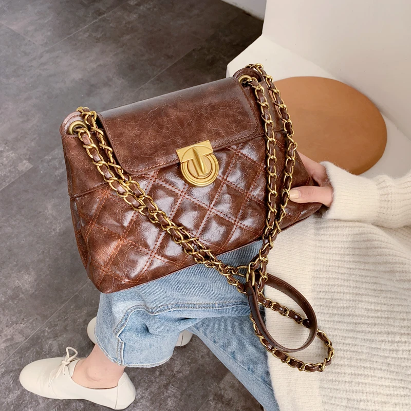 Модная сумка через плечо 2020 женские дорожные сумки кожаная стеганая из