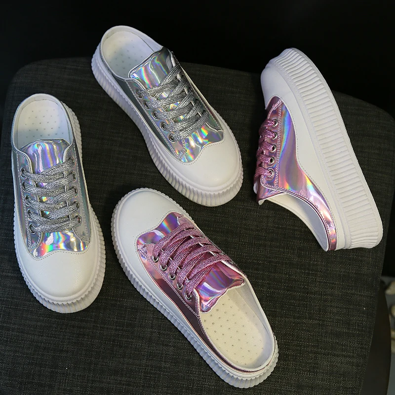 Летние женские тапочки из искусственной кожи Уличные на резиновой подошве