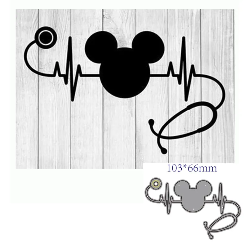 

metal cutting dies cut die mold Stethoscope decoration Scrapbook paper craft knife mould blade punch stencils dies