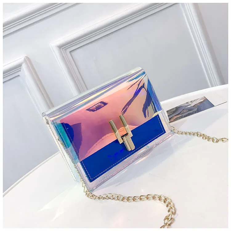 

Women Shoulder Bag Fashion Laser Transparent Crossbody Bags Messenger Shoulder Beach Bag 2021 New Design Shoulder Bags