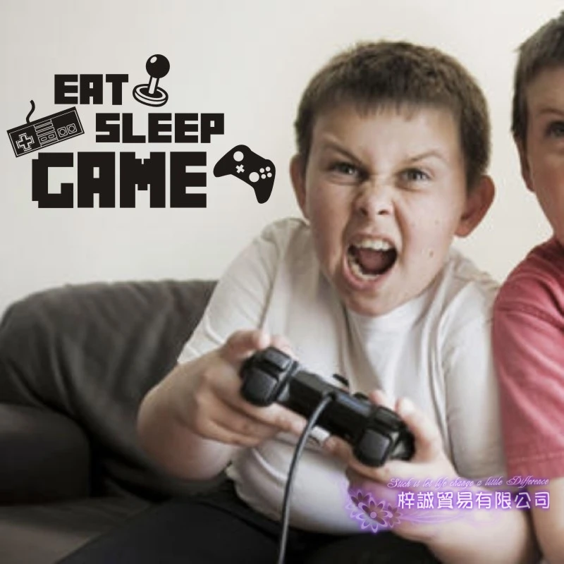 Стикер для видеоигр настенные виниловые наклейки геймпада игровой комнаты