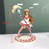 anime sword art online maid world yuuki asuna pvc action figure model toys collection doll gift 20cm