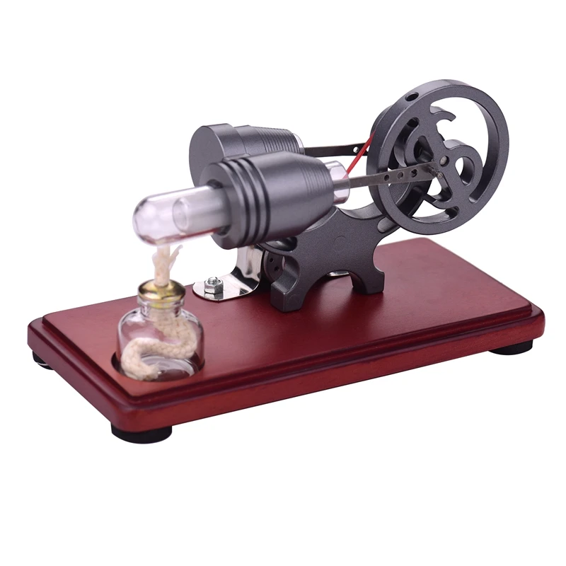 

Retro Style Air Stirling Engine Motor Model Flywheel Design Educational Toy Electricity Generator Science Experiment Kit