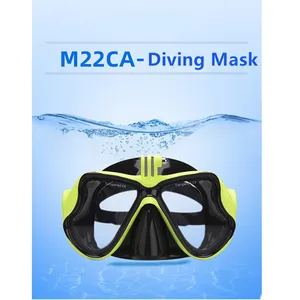 Adult Underwater Anti Fog Swimming Goggles Silicone Diving equipment Tempered Glass Diving Mask With Gopro Holder