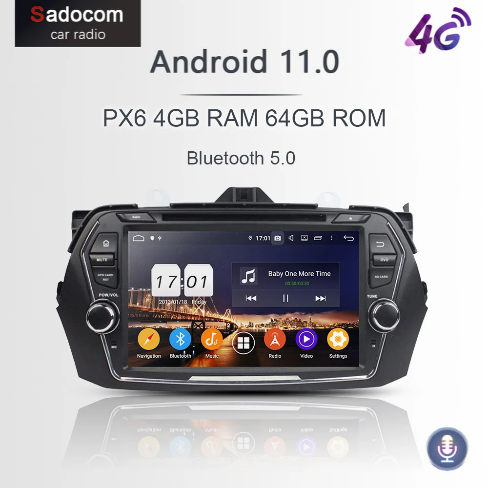 720P PX6 8 "DSP 2 din Android 11 0 Core 4 Гб RAM автомобильный DVD плеер GPS Авторадио Bluetooth 5 для SUZUKI