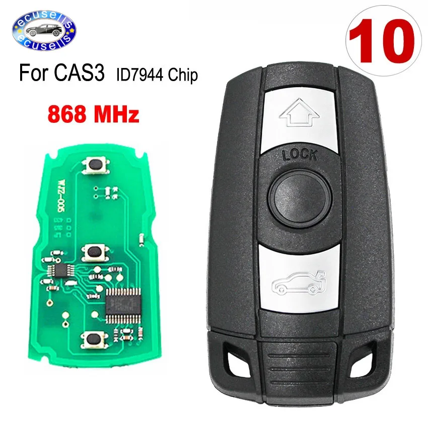 10 шт./лот умный пульт дистанционного управления брелок 3 кнопки ID7944 чип 868 МГц для