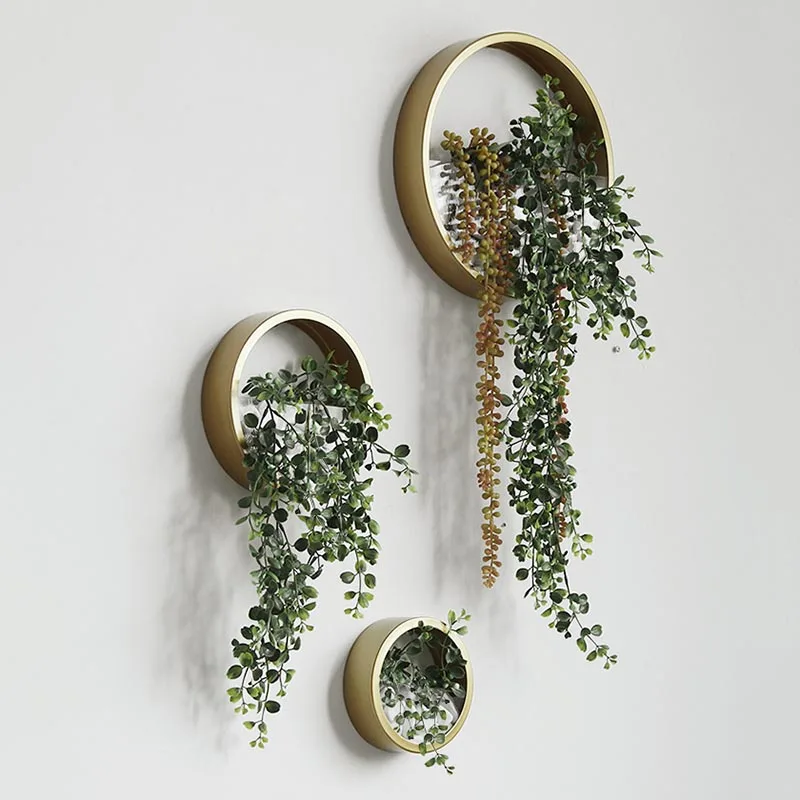 Круглые Железные настенные плантаторы современные стеклянные сочные для