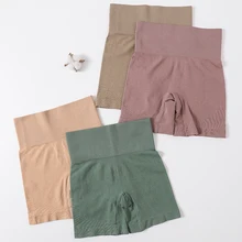 Cintura alta shorts mulheres hip push up shorts verão segurança calças curtas sem costura boxer calcinha feminino controle de barriga de fitness roupa interior (3)