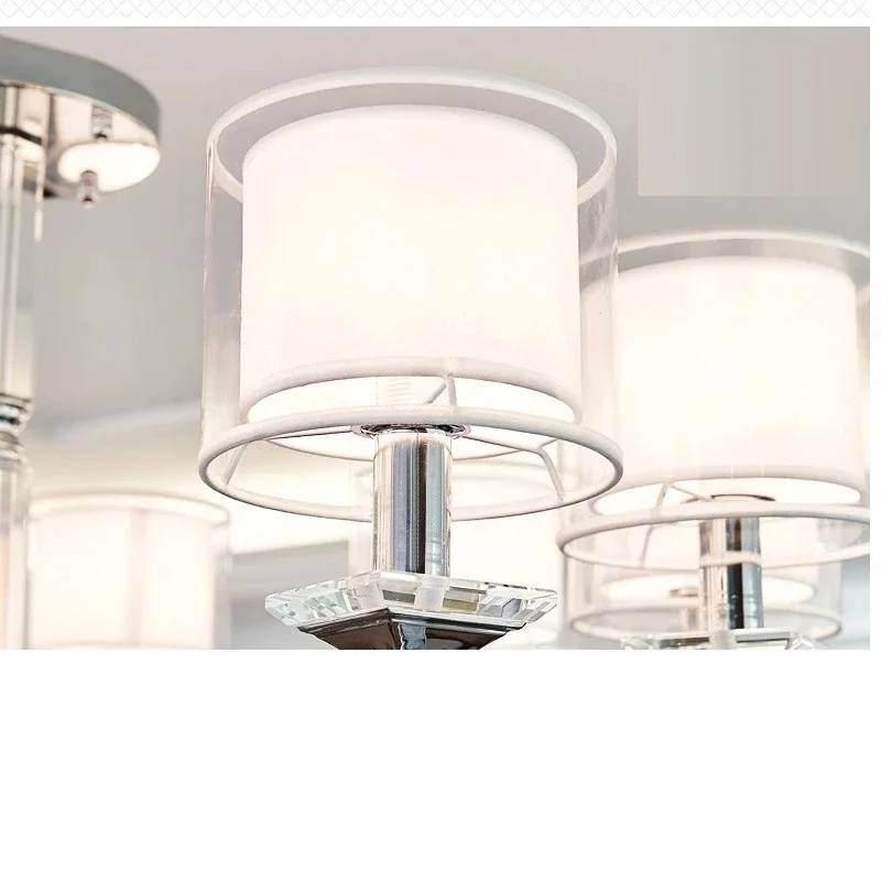 Кристалл Chandelier Современные огни Хром Роскошь для гостиной спальня 110v 220v Led Chandeliers