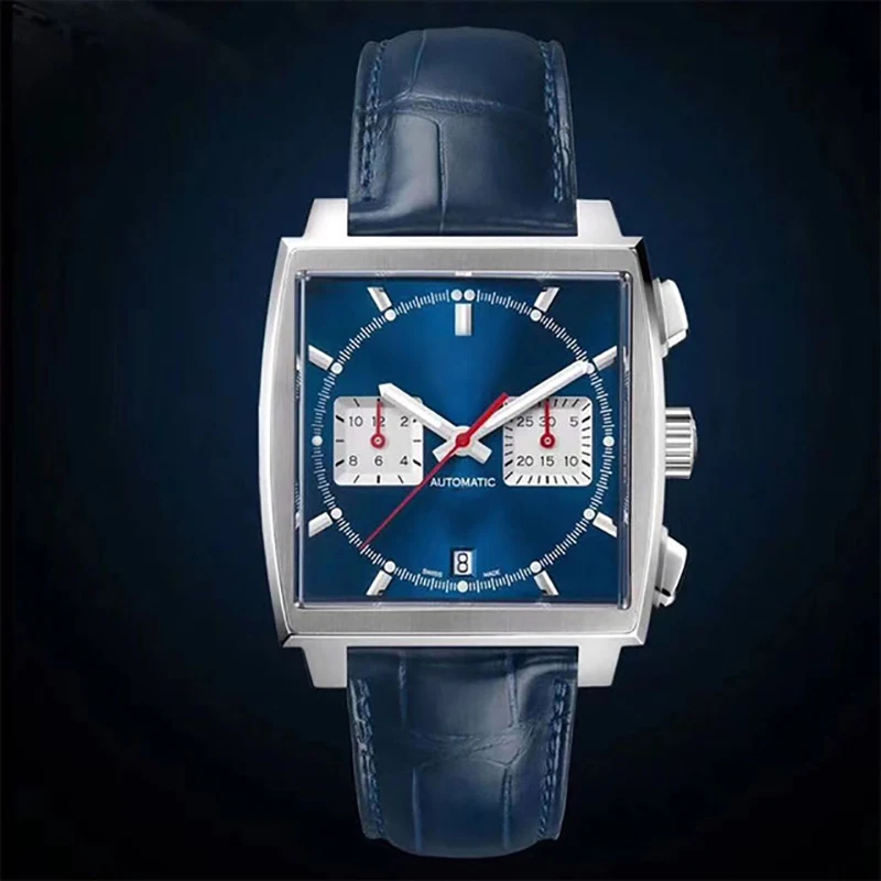 

Dropshipping 2021 Best Selling Products Wristwatch For Men Japan VK Chronograpgh Quartz Watch Blue Dial Relogio Masculino 39MM