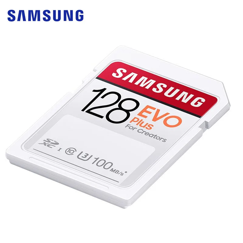 EVO Plus SD Card Samsung 64GB 128GB 256GB SDXC U3 32GB U1 SD SDHC Card Class 10 read up to 100Mb/s Memory Card For SLR Camera