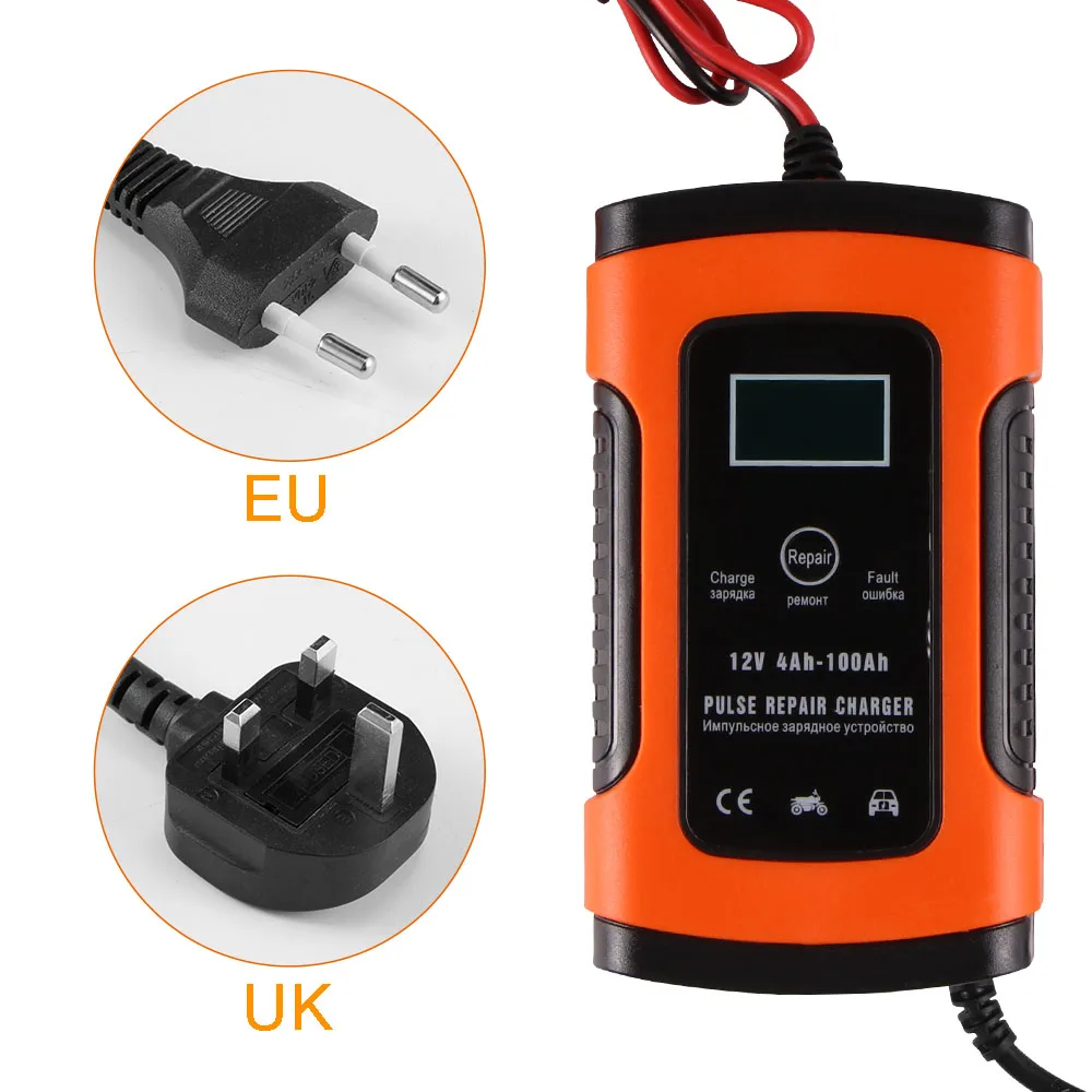 

Full Automatic Car Battery 12V 6A Charger Intelligent Fast Power Charging Pulse Repair Chargers Wet Dry Lead Acid Battery-charge