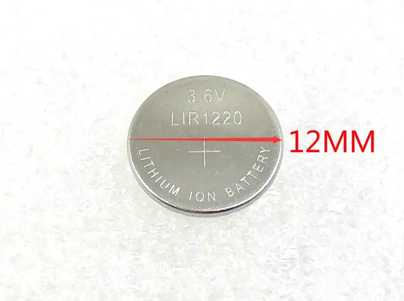 2 шт. LIR1220 1220 литий-ионный 3,6 В кнопка батареи монета аккумуляторная батарея