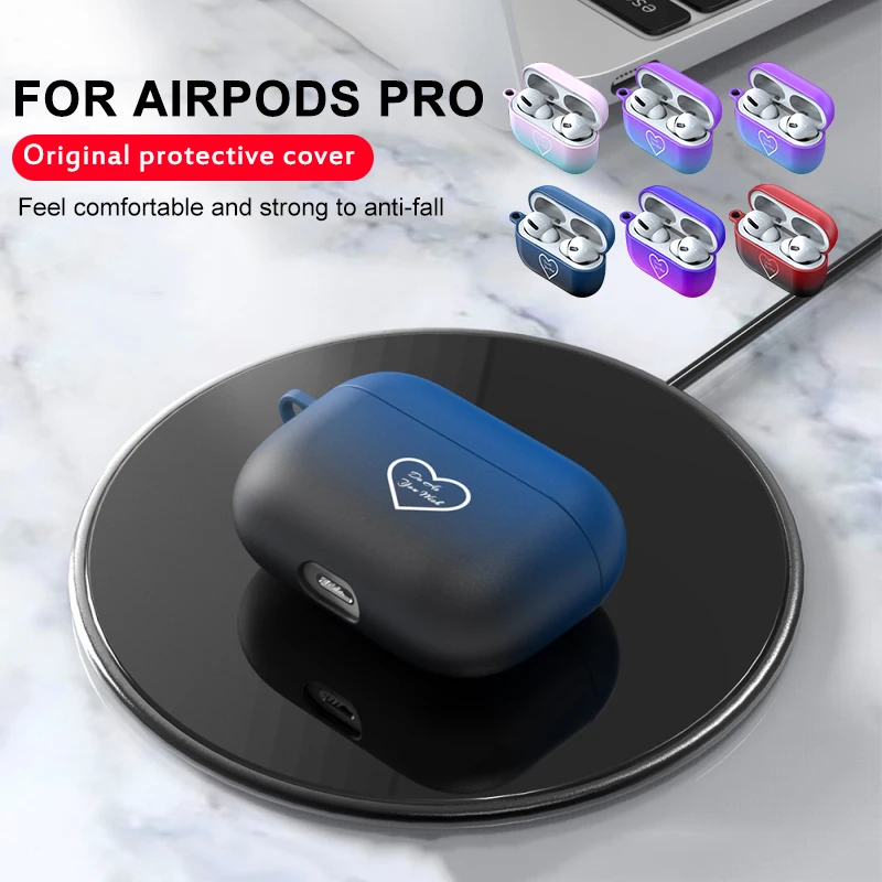 Цветной жесткий защитный чехол из поликарбоната для Airpods Pro 3 гарнитуры зарядки