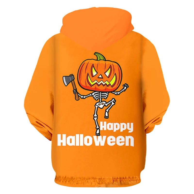 

OGKB Winter Halloween Pumpkin Head Skeleton Hoodies Streetwear Sweatshirt Best Selling Wholesale 6XL 3D Printed Clothing