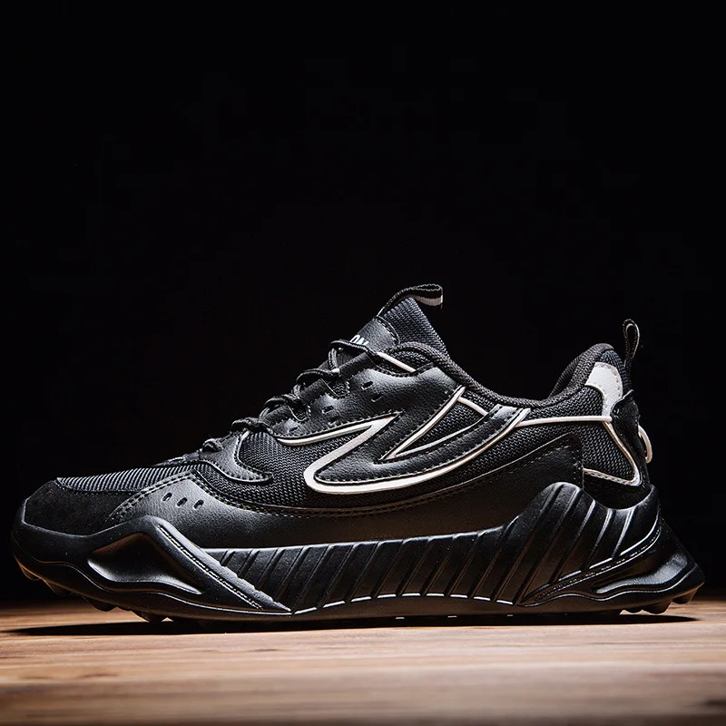 

Мужские кроссовки для бега, Уличная обувь для бега, треккинга, на шнуровке, удобные мягкие кеды на платформе